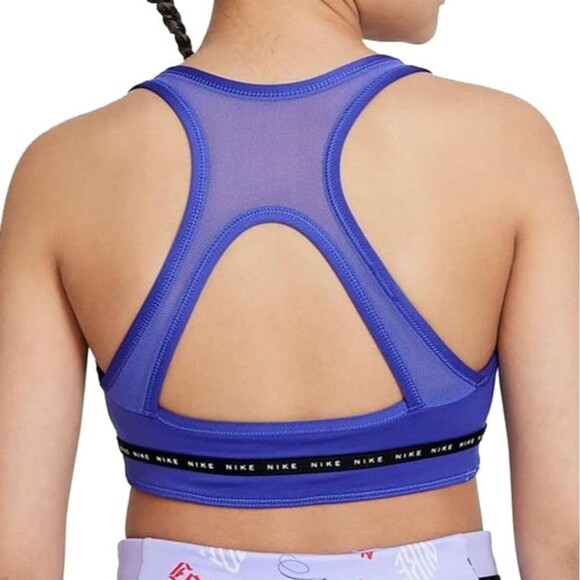Nike Dri-FIT™ Swoosh Reversible Training Bra (Big Kids) Girls Size L - Picture 2 of 10